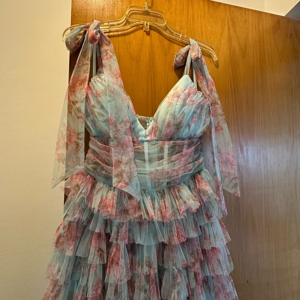 Floral Ruffle Maxi Dress - Picture 4 of 5